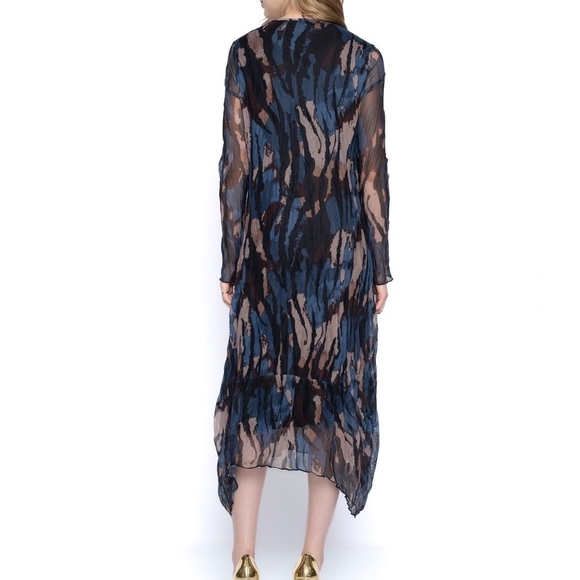 Picadilly Canada,Lace Yoke Long Dress - Blue/Taupe, Excellent Condition, Size S - Picture 4 of 11